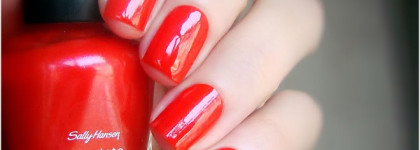 Sally Hansen Complete Salon Manicure Cherries To My Aries и осенний дизайн с плитой BornPrettyStore 024