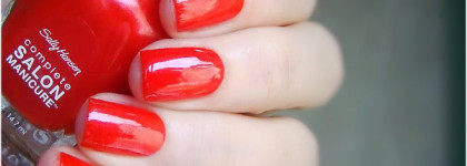 Sally Hansen Complete Salon Manicure Cherries To My Aries и осенний дизайн с плитой BornPrettyStore 024