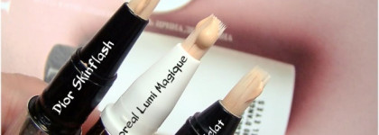 Сравнение консилеров L'Oreal Lumi magique, Yves Saint Laurent Touche Eclat и Dior Skinflash