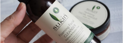 Sukin. Очищающий пенящийся гель и увлажняющая маска