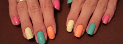 Летний квартет на ногтях