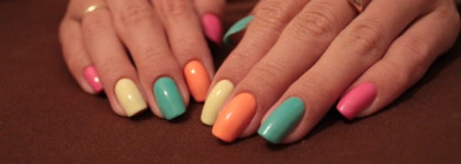 Летний квартет на ногтях