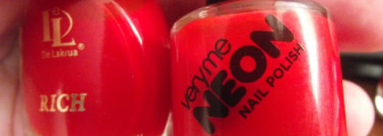 Неоновый алый лак Veryme Neon nail polish от Oriflame