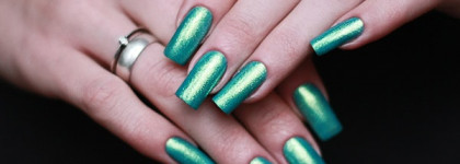 EL Corazon Active Bio-gel 423/573 "Magic sparkling seа" + nail-art