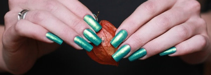 EL Corazon Active Bio-gel 423/573 "Magic sparkling seа" + nail-art