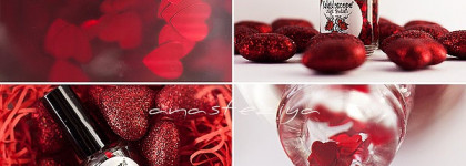 Watercolour nail art - акварельная техника с топом Забава № Z-12 «Стрела Амура» от EL Corazon к 14 февраля