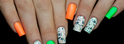 Что делать с глиттерами и неонами на примере профессиональных лаков для ногтей El Corazon Matte Effect neon #147 #142,#145 и El Corazon Activ Bio Gel color gel polish "Hocus Pocus" #423/151-155