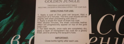 Лак осени Dior 001 Golden Jungle Duo Vernis Or & Top Coat Fini Croco