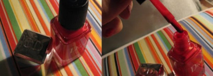 Лак для ногтей Dior Vernis оттенок 651 Merveille (Рождество 2011) Праздничный красный