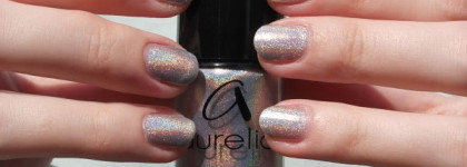 Радуга на ногтях с Aurelia 101 - Искрящееся серебро