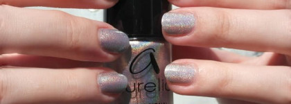 Радуга на ногтях с Aurelia 101 - Искрящееся серебро