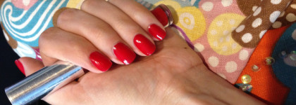 Мои лаки CND Vinylux оттенки masquerade #130  и  wildfire#158