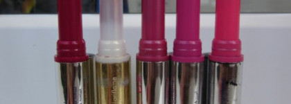 Коллекция помад "Power shine" от Oriflame(оттенки Trendy Berry, Golden Clover, Pink bloom, Gold, Pink punch)
