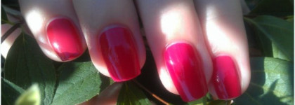 Яркая малинка на ногтях с лаком Golden Rose #124