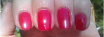 Яркая малинка на ногтях с лаком Golden Rose #124