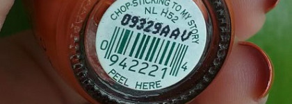 OPI — Chop-Sticking to My Story + Kleancolor — 138 Holo Orange