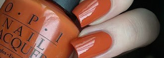 OPI — Chop-Sticking to My Story + Kleancolor — 138 Holo Orange