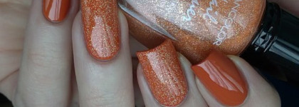 OPI — Chop-Sticking to My Story + Kleancolor — 138 Holo Orange