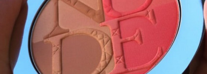 Моя райская птичка -  Dior Diorskin Nude Tan Paradise Duo Poudre Bronzante & Blush Irises with kabuki brush #002 Coral Glow