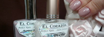 El Corazon Active Bio Gel #423/55 Jelly & El Corazon Art Top Coat #421/10 Snow happiness.
