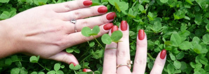 Красный песок Golden Rose Holiday nail color #64