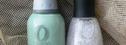 Отголоски лета: Orly "Jealous, much?" @ Pink Up "Top Point White"