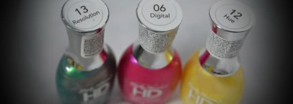 Три веселых друга от Sally Hansen: 13 Resolution, 06 Digital и 12 Hue