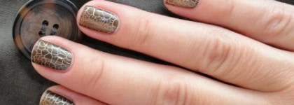 001 Golden Jungle Duo Vernis Or & Top Coat Fini Croco