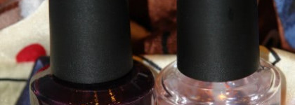 Мои первые Opi: лак Black Cherry Chutney и топ Heat Cure Top Coat