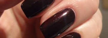 Мои первые Opi: лак Black Cherry Chutney и топ Heat Cure Top Coat