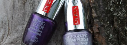 Что за лето без фиолета? Pupa Lasting color #490 и Pupa Holographic Nail Polish #035