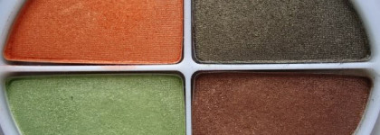 Сочный апельсин в палетке Flormar Quartet Eye Shadow #406