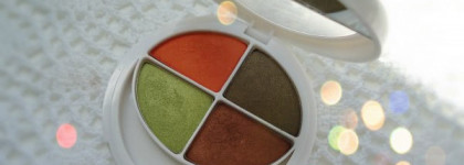 Сочный апельсин в палетке Flormar Quartet Eye Shadow #406