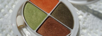 Сочный апельсин в палетке Flormar Quartet Eye Shadow #406