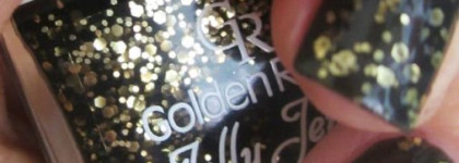 Яркий маникюр с глиттерами Golden Rose