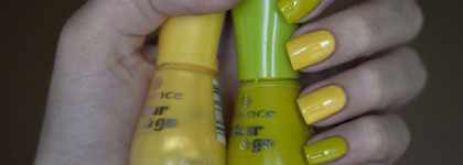 Маникюр с лаками для ногтей Essence Color & Go 138 L.o.l + 137 Wanna be your sunshine