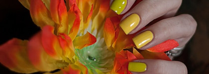 Маникюр с лаками для ногтей Essence Color & Go 138 L.o.l + 137 Wanna be your sunshine