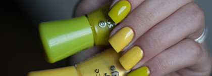 Маникюр с лаками для ногтей Essence Color & Go 138 L.o.l + 137 Wanna be your sunshine