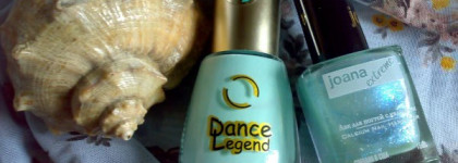 Мятный бриз...на ноготках с Dance Legend Лак для ногтей "Эмаль-color"№345 и  Joana Extreme №37/Sky Dust