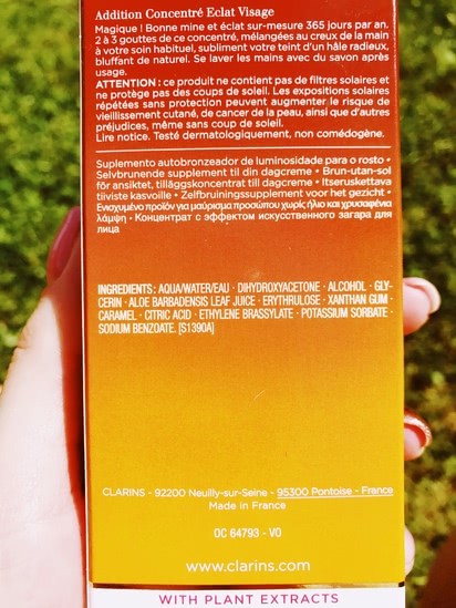 Концентрат загара от Addition concentre eclat by  Clarins