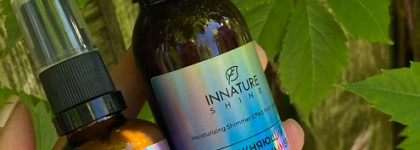 Сияние на максимум без эффекта парника. Увлажняющая крем-база под макияж и увлажняющий лосьон-шиммер для тела Innature Shine