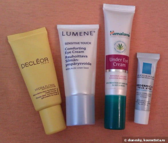 Средства для кожи вокруг глаз (Decleor, La Roshe-Posay, Lumene, Hymalaya herbals и Rivage)