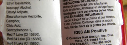 Страстный красный или кровавое танго. Creative AB Positive #383