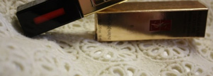 Лак на губах? Реально! YSL Rouge Pur Couture Vernis A Levres - 8 Orange De Chine