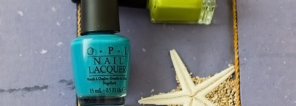 Морской маникюр с OPI "Fly" & Misa "Green With Envy"