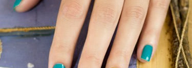 Морской маникюр с OPI "Fly" & Misa "Green With Envy"