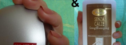 Сияющие средства Pupa Silk Touch Loose Powder № 07 и Venus Senza calze