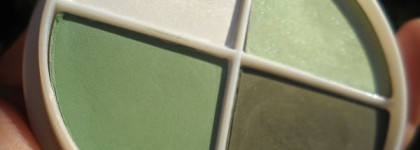 Зелень от Flormar pretty compact quartet eye shadow #P044 и Flormar quartet Eye Shadow #403
