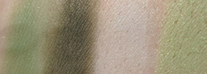 Зелень от Flormar pretty compact quartet eye shadow #P044 и Flormar quartet Eye Shadow #403