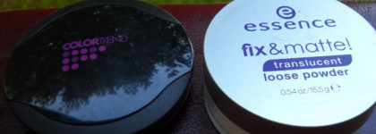 Матирующая парочка - Essence Fix&Matte translucent loose powder и Avon Colortrend oil control translucent powder